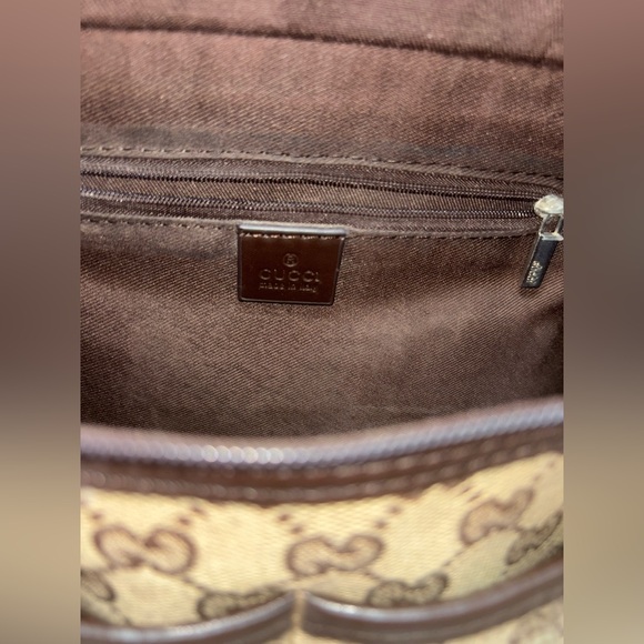 G Beige and Dark Brown Messenger /diaper bag - Picture 4 of 5